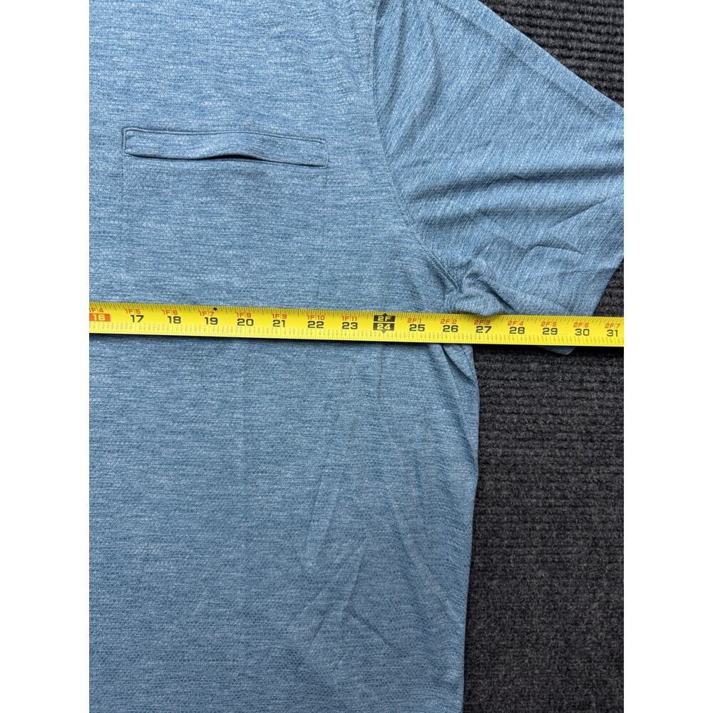 Duluth Trading Co Mens 2XL Blue Heathered Armachillo Cooling Relaxed Fit Polo - Picture 4 of 10